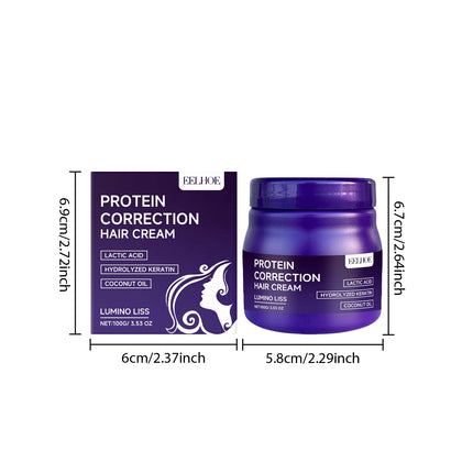 2PCS Keratin Hair Straightening Cream Moisturizing Reduce Frizzing Enhance Smoothness Repairing Damaged Hair Lasting Effect Hair Straighten Cream