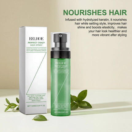 Eelhoe Fluffy Hair Styling Spray Keratin Biotin Glossy Elastic Root Lift Long Lasting Hold Volumizing Texture Thickening Hair Setting Spray