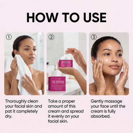 Jaysuing Kojic Acid Face Cream Ultra Brightening Skin Tone Correcting Centella Extract Barrier Repair Hydrating Soothing Moisturizing Daily Care
