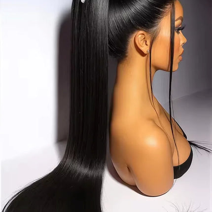 13x4 13x6 Dual HD Lace Bone Straight Wigs Human Hair 40 42 Inch Super Long Glueless Design Natural Soft Sleek Straight Hair Wigs