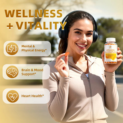iMATCHME Compound Vitamin B Capsule with Vitamin B2，B6 ，B12 Inositol & Biotin Relieve Stress & Immune System Support Heart Health Brain Function，Mood