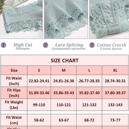 11PCS Women Lace Cotton Panties Seamless Brazilian Panties Sexy Low-Waist T-Back Bikini Female Breathable Underwear Lingerie