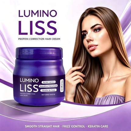 Protein Hair Correcting Cream Long Lasting Smoothing Straightening Treatment Reduces Frizz Heat Protection Easy Application Strengthens Hair Cream