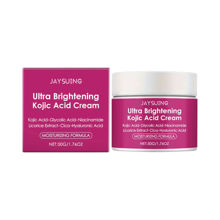 Jaysuing Kojic Acid Face Cream Ultra Brightening Skin Tone Correcting Centella Extract Barrier Repair Hydrating Soothing Moisturizing Daily Care