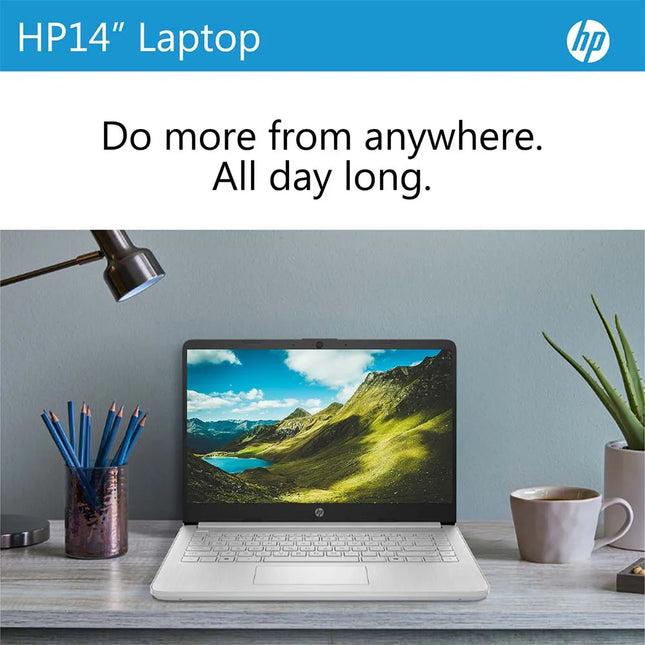HP 14" Business Laptop,Intel Processor N150,16GB RAM,384GB Storage(128GB UFS+256GB Micro SD),WiFi 6,1-Year Office 365 - Silver