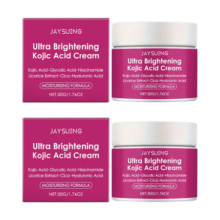 Jaysuing Kojic Acid Face Cream Ultra Brightening Skin Tone Correcting Centella Extract Barrier Repair Hydrating Soothing Moisturizing Daily Care