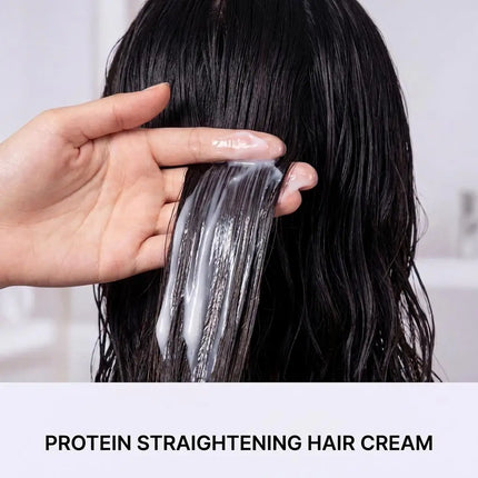 Protein Hair Correcting Cream Long Lasting Smoothing Straightening Treatment Reduces Frizz Heat Protection Easy Application Strengthens Hair Cream