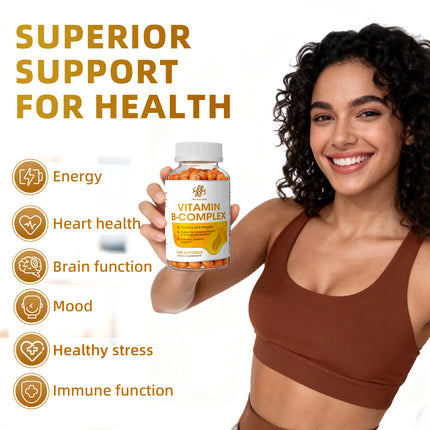 iMATCHME Compound Vitamin B Capsule with Vitamin B2，B6 ，B12 Inositol & Biotin Relieve Stress & Immune System Support Heart Health Brain Function，Mood