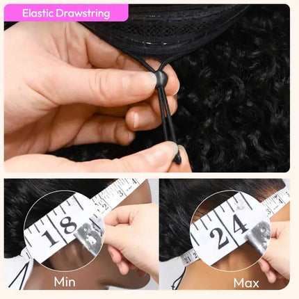 2-in-1 Straight to Water Wave 100% Human Hair Wig Dream Curl 13x4 Lace Front Glueless Wig Wet and Wavy Drawstring Wig