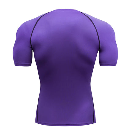 Men's Summer Sports Top Short-Sleeved Quick Drying T-Shirt for Fitness Jogging Volleyball Basketball Gym Fitness Sets