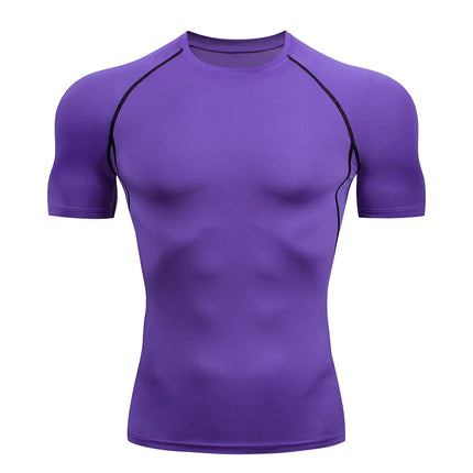 Men's Summer Sports Top Short-Sleeved Quick Drying T-Shirt for Fitness Jogging Volleyball Basketball Gym Fitness Sets
