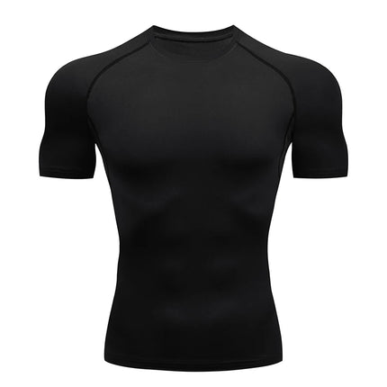 Men's Summer Sports Top Short-Sleeved Quick Drying T-Shirt for Fitness Jogging Volleyball Basketball Gym Fitness Sets