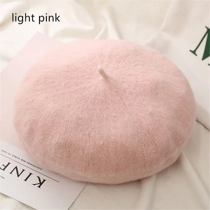 Women Girls Beanie Baggy Autumn Beret Hat Flat Cap Hat Felt Berets Wool Beret Cap