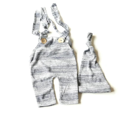 Newborn Photography Props Baby Boy Romper Hat Footed Sleeper Pants Christmas Outfit Photo Shoot Studio Accessories Set