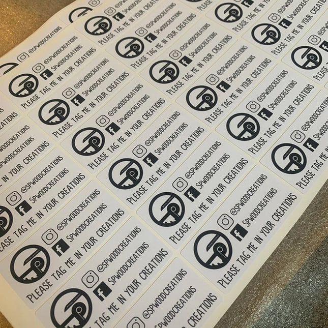 100pcs Customized Rectangular Logo Stickers Waterproof Labels Transparent Design Your Own Stickers Personalized Bottle Stickers