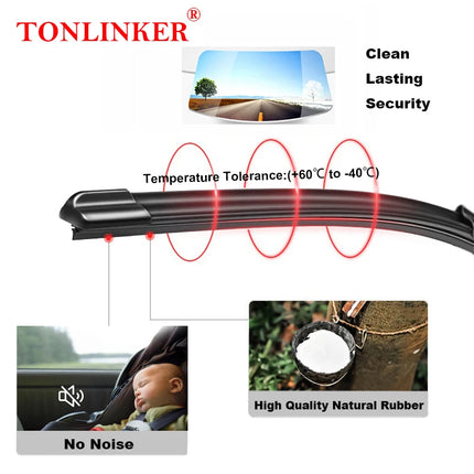 TONLINKER Car Wiper Blades For GWM Haval M6 2023 SUV 1.5MT 1.5CVT Car Accessories Front Windscreen Wiper Blade Brushes Cutter