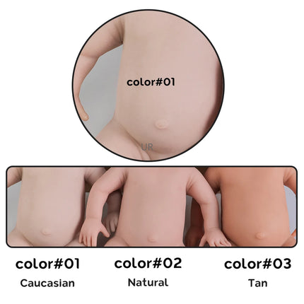 Soft Full Silicone 2.6kg 45cm 17.6" Lifelike Reborn Baby Girl Full Body Silicone Newborn Baby Doll Toy for Kids Gift