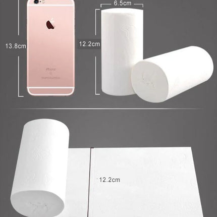 10 Rolls/Lot Fast Shipping Toilet Roll Paper 4 Layers Home Bath Toilet Roll Paper Primary Wood Pulp Toilet Paper Tissue Roll