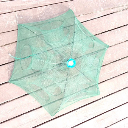 12 Holes Crab Fish Trap Foldable Fishing Bait Trap Cast Net Cage for Catching Small Bait Fish Eels Crab Lobster Minnows Shrimp