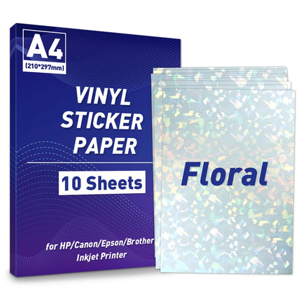 A4 Paper Sheets Adhesive Printable Label Sticker Paper Glossy for Inkjet Printer White Vinyl Label Copy Paper Gift Sticker