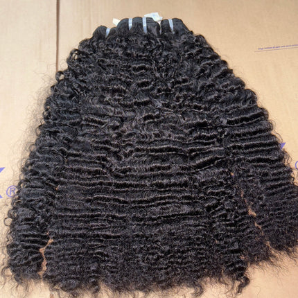 US Ship Cambodian Natural Wavy Raw Hair Double Wefts Raw Burmese Curly Hair Bundles for Black Women Indian Curly Raw Human Hair