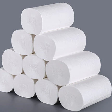 10 Rolls/Lot Fast Shipping Toilet Roll Paper 4 Layers Home Bath Toilet Roll Paper Primary Wood Pulp Toilet Paper Tissue Roll