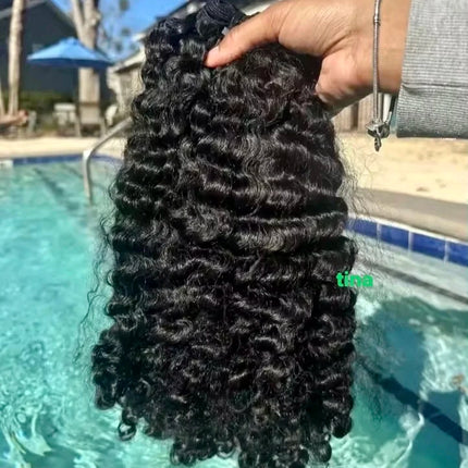 US Ship Cambodian Natural Wavy Raw Hair Double Wefts Raw Burmese Curly Hair Bundles for Black Women Indian Curly Raw Human Hair