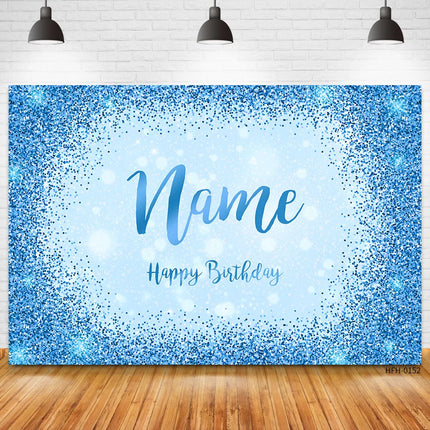 Custom Name Photo Gold Silver Glitter Birthday Party Banner Backgrounds Baby Shower DIY Birthday Photography Backdrops Photocall
