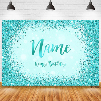 Custom Name Photo Gold Silver Glitter Birthday Party Banner Backgrounds Baby Shower DIY Birthday Photography Backdrops Photocall