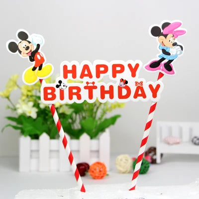 Hot Mickey Minnie Mouse  CandleHappy Birthday Number 0-9 Candles Cartoon Cake Cupcake Topper Party Decoration Supplies DIY Gifts