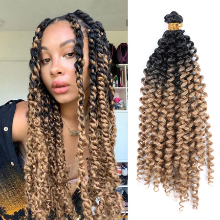 Women's for Ombre Color Synthetic Water Wave Hair Extensions Passion Twists Crochet Braids Hair