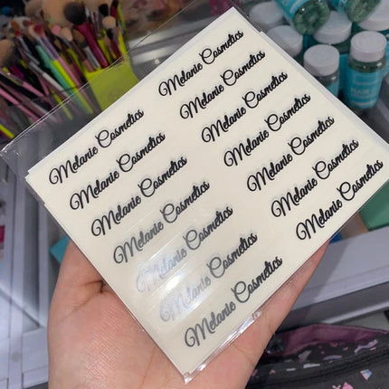 100pcs Customized Rectangular Logo Stickers Waterproof Labels Transparent Design Your Own Stickers Personalized Bottle Stickers
