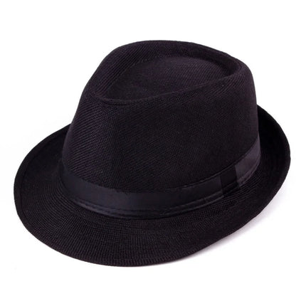 Men Women Vintage Panama Casual Travel Sunscreen Straw Knit Top Hat Brief Style Flax Gentleman Wide Brim Jazz Church Cap R83