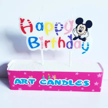 Hot Mickey Minnie Mouse  CandleHappy Birthday Number 0-9 Candles Cartoon Cake Cupcake Topper Party Decoration Supplies DIY Gifts