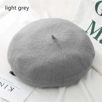 Women Girls Beanie Baggy Autumn Beret Hat Flat Cap Hat Felt Berets Wool Beret Cap