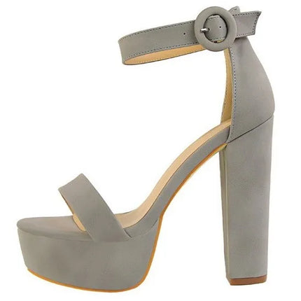 Brand Elegant Sandals Women High Heels Pumps Super High Heel 13cm Women's Banquet Sandals Waterproof Platform Toe Sandals
