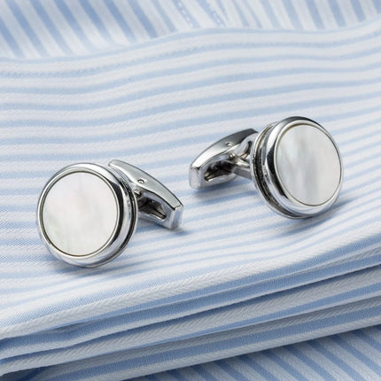 VAGULA Bonito Gemelos Luxury Sea Shell Cufflinks for Men - Wedding Party Suit Shirt Accessory 10190