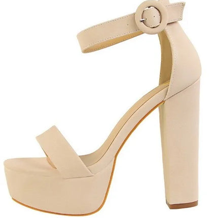 Brand Elegant Sandals Women High Heels Pumps Super High Heel 13cm Women's Banquet Sandals Waterproof Platform Toe Sandals