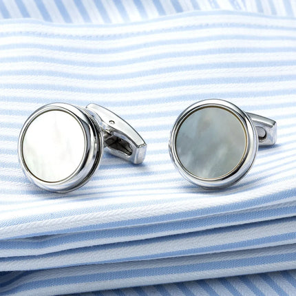 VAGULA Bonito Gemelos Luxury Sea Shell Cufflinks for Men - Wedding Party Suit Shirt Accessory 10190