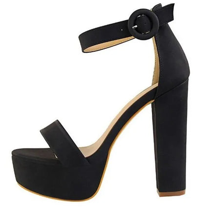 Brand Elegant Sandals Women High Heels Pumps Super High Heel 13cm Women's Banquet Sandals Waterproof Platform Toe Sandals