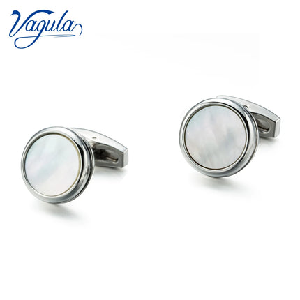 VAGULA Bonito Gemelos Luxury Sea Shell Cufflinks for Men - Wedding Party Suit Shirt Accessory 10190