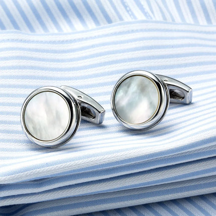 VAGULA Bonito Gemelos Luxury Sea Shell Cufflinks for Men - Wedding Party Suit Shirt Accessory 10190