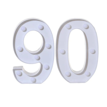 2Pcs Number 16 18 21 30 Led Light String Happy Birthday Party Decoration Wedding Anniversary Adult Birthday Party Gift Light Led
