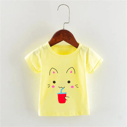 Lawadka Cotton Baby Girls Boys T Shirt Summer Tops Print Toddler Baby t shirt Casual Sport Baby Tees 1st Birthday Clothes 2024