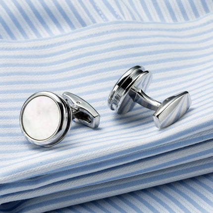 VAGULA Bonito Gemelos Luxury Sea Shell Cufflinks for Men - Wedding Party Suit Shirt Accessory 10190