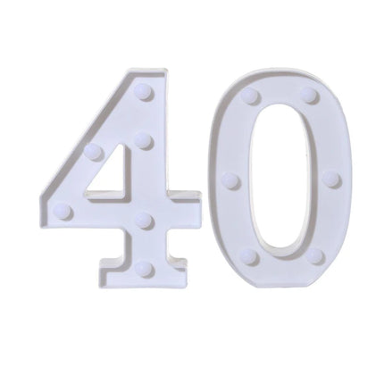 2Pcs Number 16 18 21 30 Led Light String Happy Birthday Party Decoration Wedding Anniversary Adult Birthday Party Gift Light Led