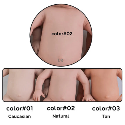 Soft Full Silicone 2.6kg 45cm 17.6" Lifelike Reborn Baby Girl Full Body Silicone Newborn Baby Doll Toy for Kids Gift