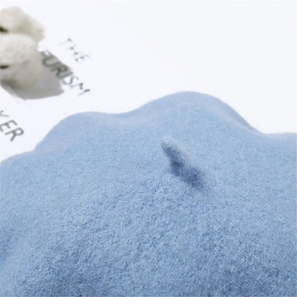 Women Girls Beanie Baggy Autumn Beret Hat Flat Cap Hat Felt Berets Wool Beret Cap