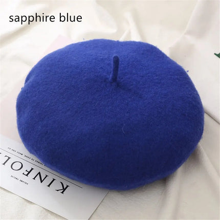 Women Girls Beanie Baggy Autumn Beret Hat Flat Cap Hat Felt Berets Wool Beret Cap