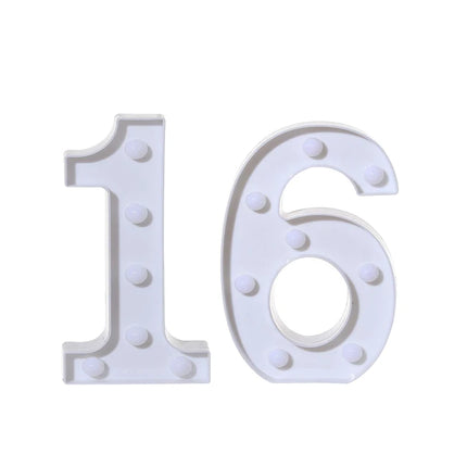 2Pcs Number 16 18 21 30 Led Light String Happy Birthday Party Decoration Wedding Anniversary Adult Birthday Party Gift Light Led